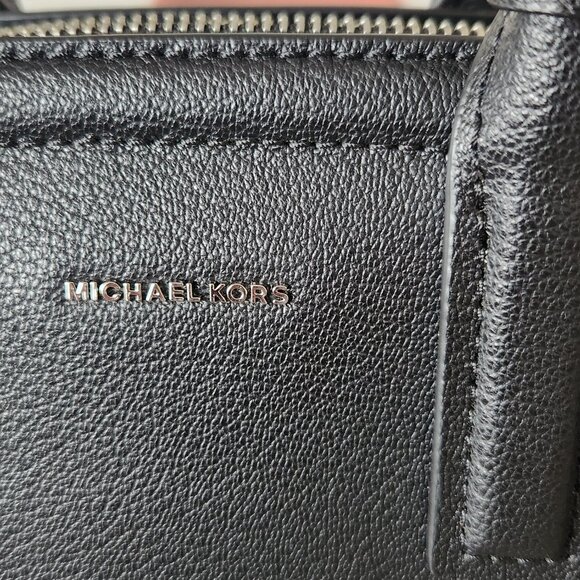 Michael Kors Laila Small Leather Satchel Bag- Black - Picture 4 of 12